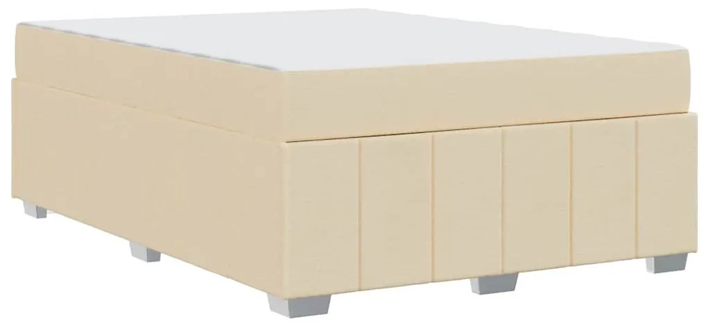 Estrutura da Cama Creme 140 x 200 cm tecido