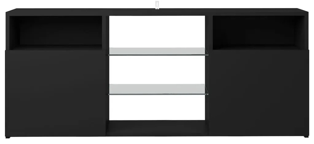 Móvel de TV Maze com Luzes LED de 120cm - Preto - Design Moderno