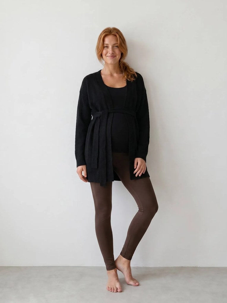 Cardigan de gravidez e amamentação preto