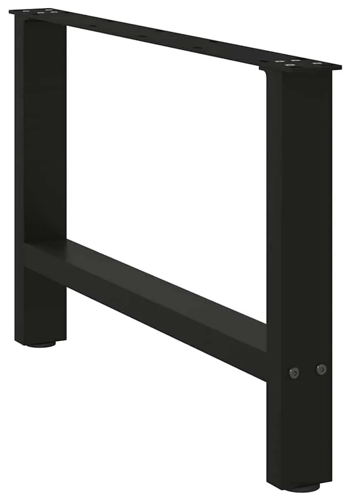 Pés para mesa de centro pretos 2 peças 70x(42-43) cm aço