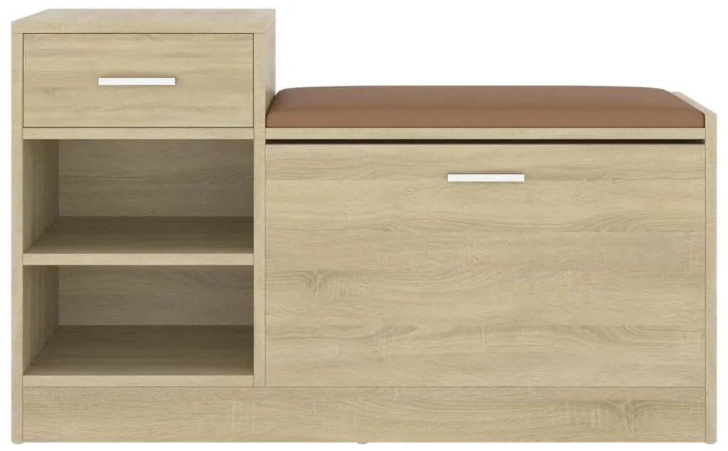 Banco sapateira 94,5x31x57 cm derivados madeira carvalho sonoma