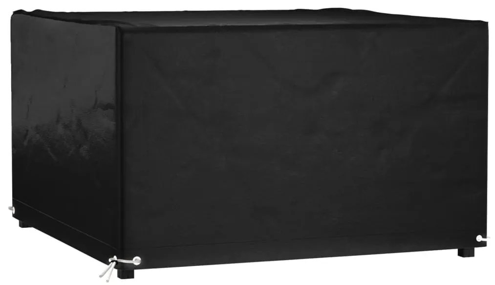 vidaXL Capa para mobília de jardim 8 ilhós 132x132x80 cm quadrado