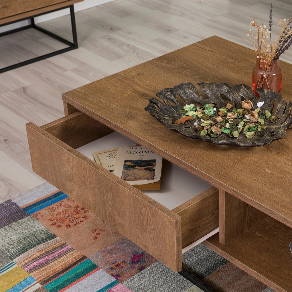 Conjunto de Mobiliário de Sala Laxus – Nogueira – Medidas Variadas
