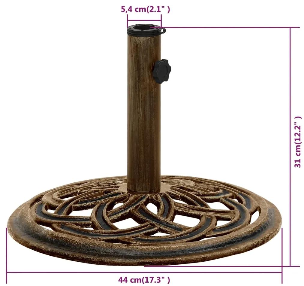 Base para guarda-sol ferro fundido 44x44x31 cm bronze