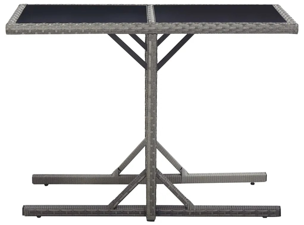 3 pcs conjunto de jantar para jardim cinzento