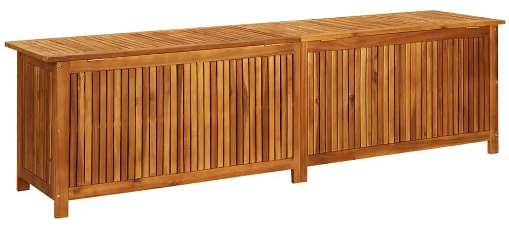 Caixa de arrumação p/ jardim 200x50x58 cm madeira acácia maciça