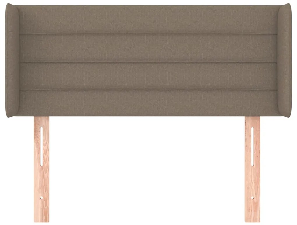 Cabeceira cama abas tecido 93x16x78/88 cm cinzento-acastanhado