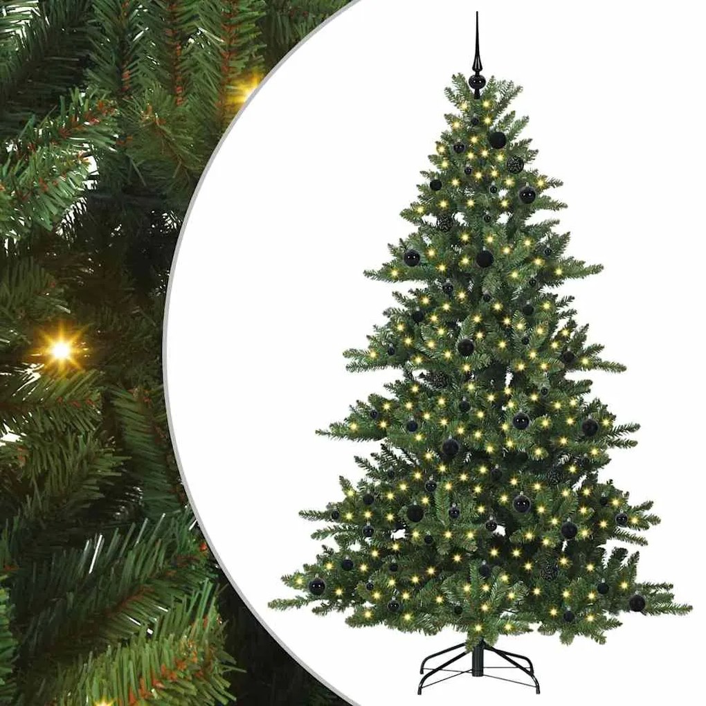 vidaXL Árvore de Natal Articulada Artificial Verde 210 cm PVC e Aço
