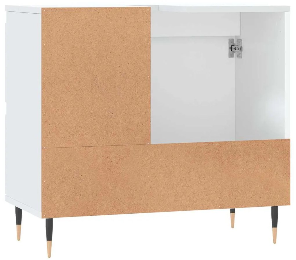 Armário de casa de banho 65x33x60cm derivados de madeira branco