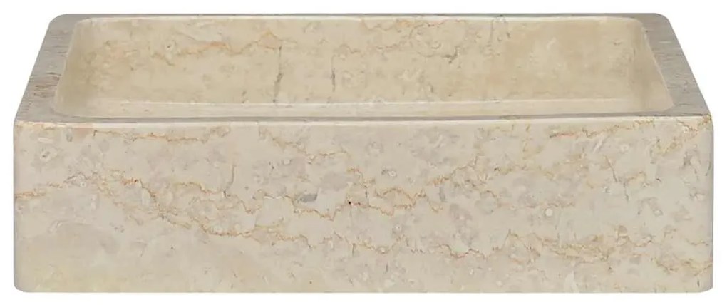 Lavatório 40x40x10 cm mármore cor creme