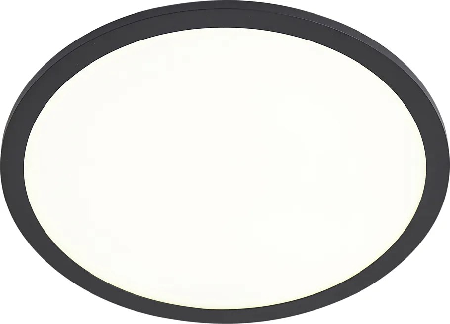 Painel LED Inteligente Preto 40cm incl. LED Dim to Warm com Controlo Remoto - Knob