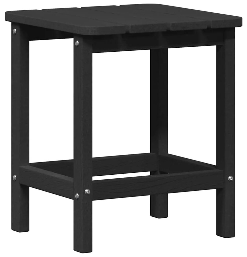Conjunto de Lounge para Jardim vidaXL 3 Peças Preto HDPE