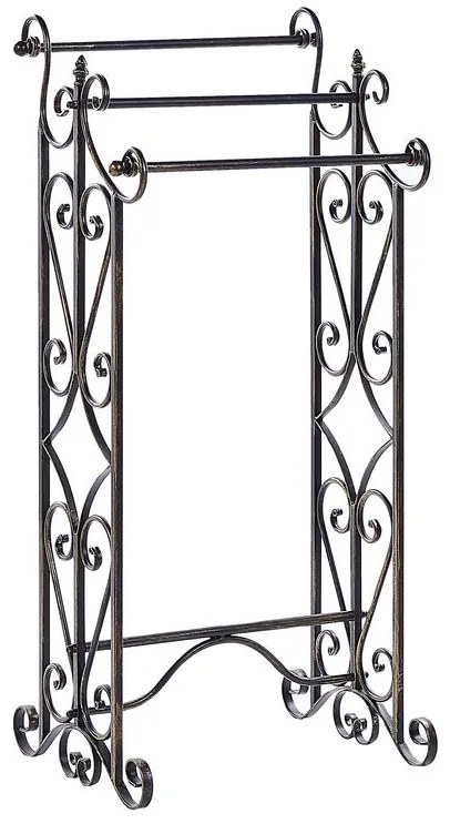 Toalheiro vertical preto 45 x 90 cm CHILLAN Beliani
