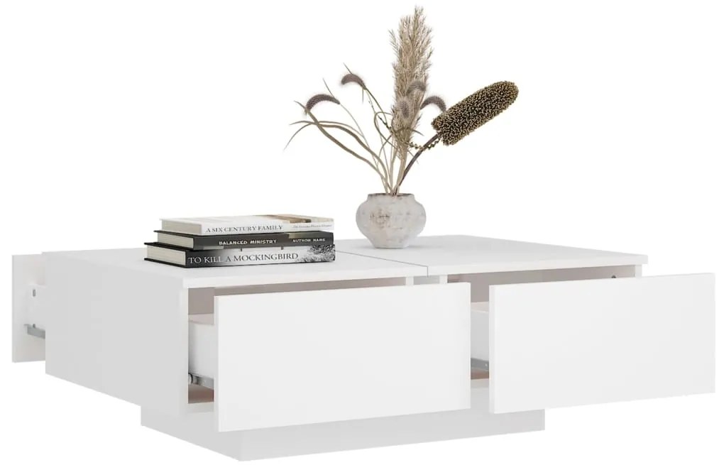 Mesa de centro 90x60x31 cm contraplacado branco