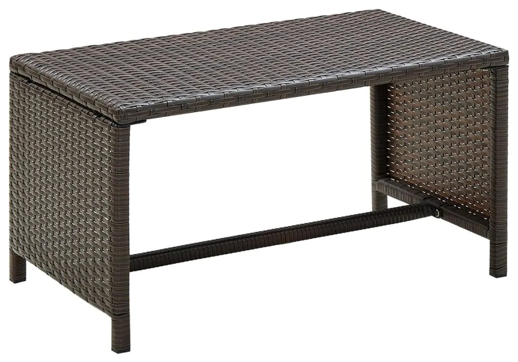 Conjunto de sofá para jardim 8 pcs vime PE castanho