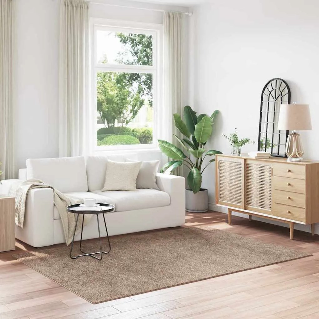 vidaXL Tapete Castanho 160 x 230 cm Polipropileno