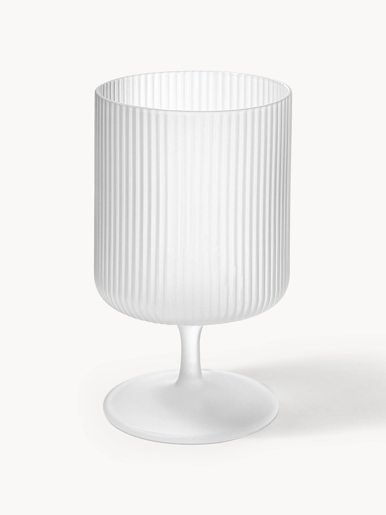 Copos de vinho artesanais com padrão em relevo Ripple, conjunto de 2