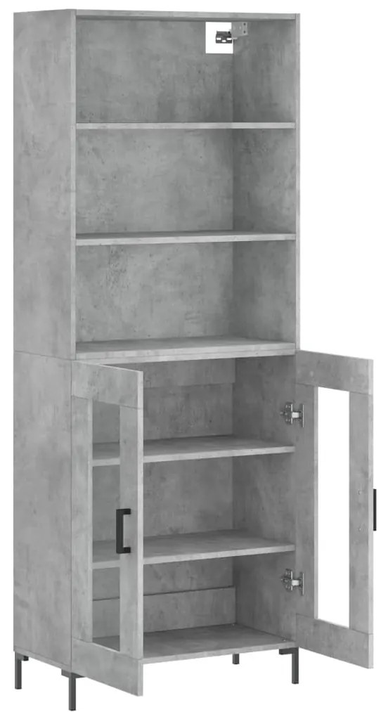 Armário alto 69,5x34x180 cm derivados de madeira cinza cimento