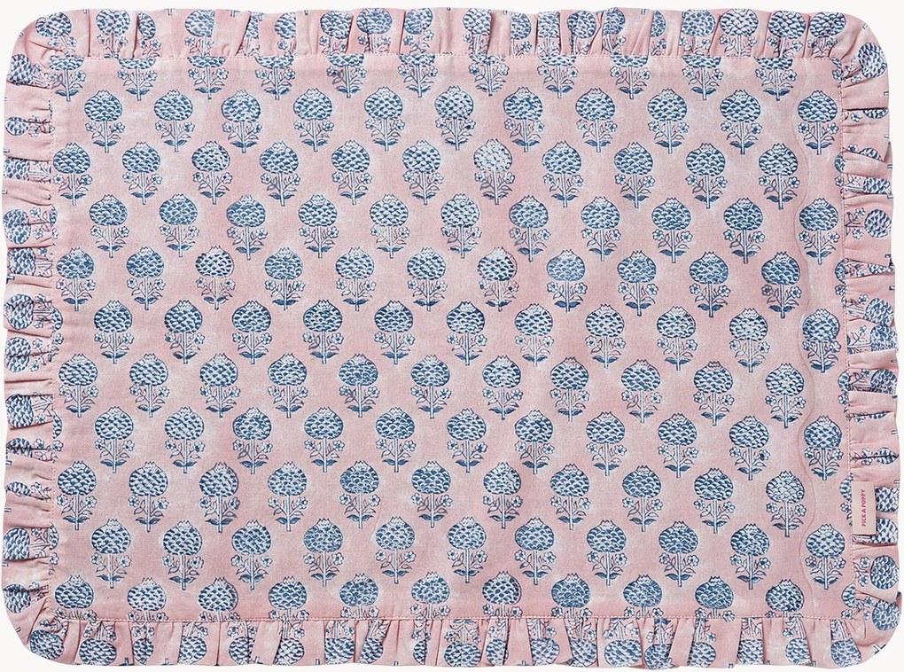 Individual de mesa artesanal em algodão Poppy Seed