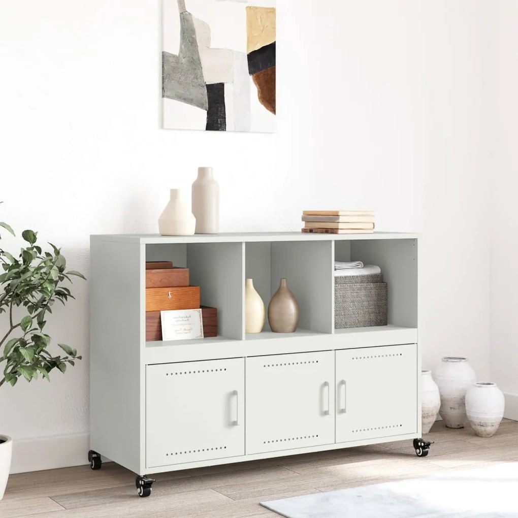 Aparador 100,5x39x72 cm aço branco