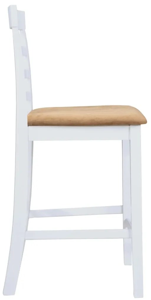 Consola de mesa branca e conjunto de 4 cadeiras de bar