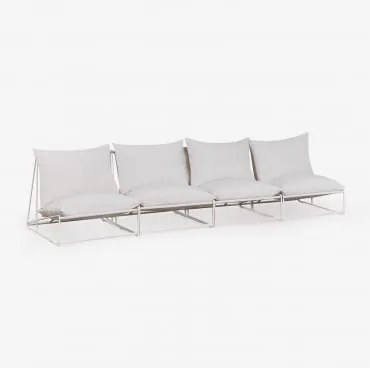 Sofá Modular De Jardim De 4 Peças Amaro Gardénia Branco - Sklum