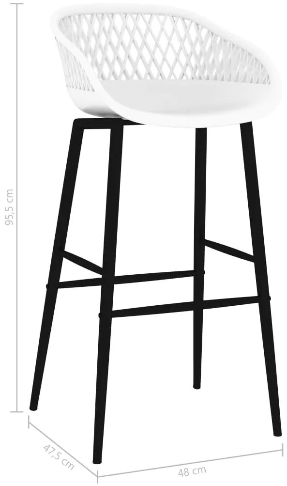 Cadeiras de bar 4 pcs branco