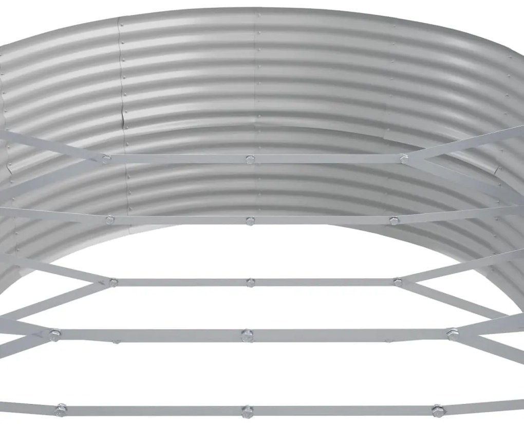 Canteiro elevado jardim 544x100x36 aço revestido a pó antracite