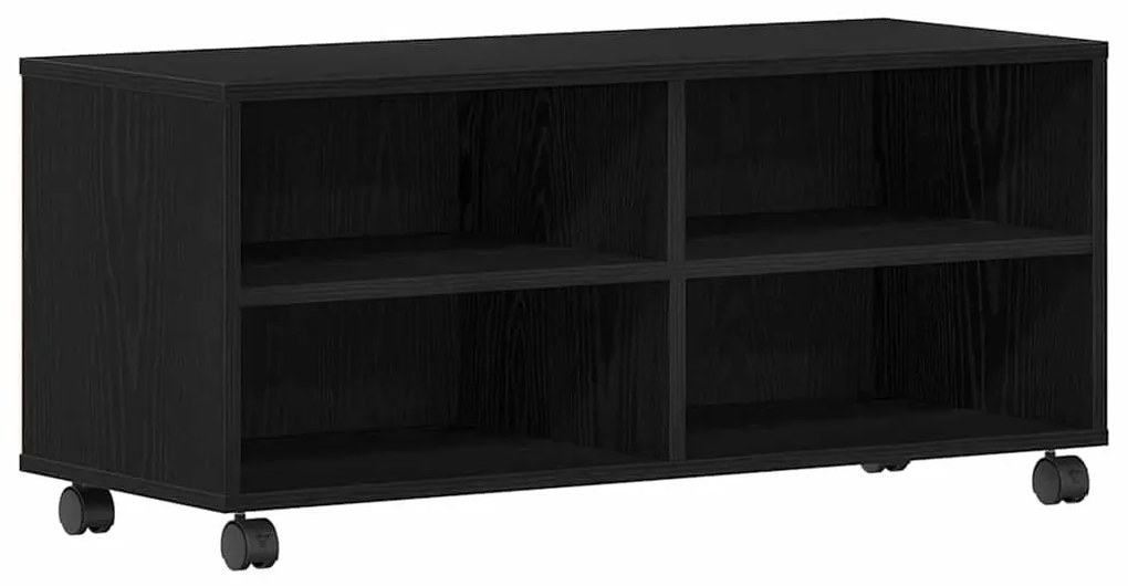 Armário de TV vidaXL Preto 90x35x35 cm em Madeira Derivada