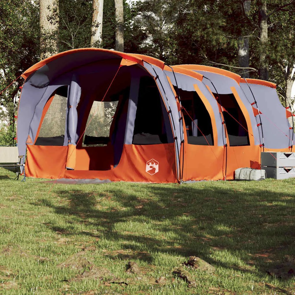 Tenda familiar túnel para 8 pessoas impermeável cinzento