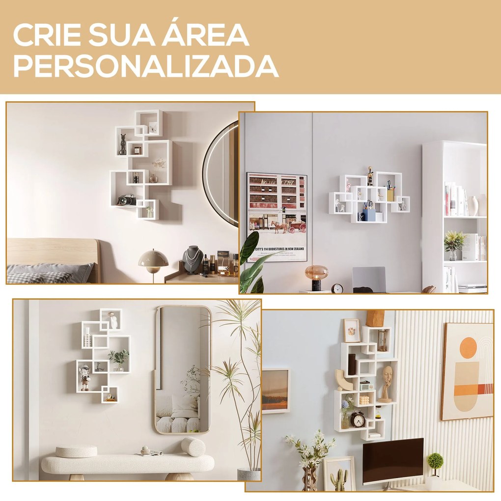 Estante com Prateleiras – Modelo Tromsø – 5x10 – Madeira – 6 Níveis