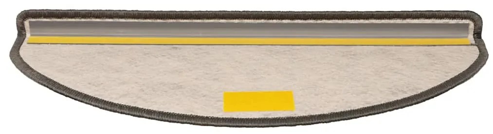 Tapetes escada adesivos aspeto sisal 15 pcs bege/castanho