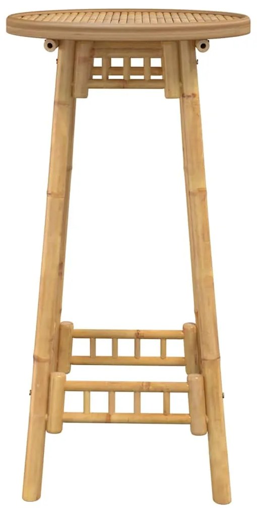 Mesa de bar para exterior redondo Ø55x100 cm bambu