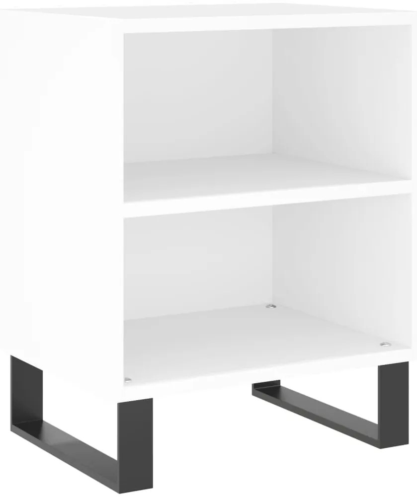 Mesas de cabeceira 2pcs 40x30x50 cm derivados de madeira branco