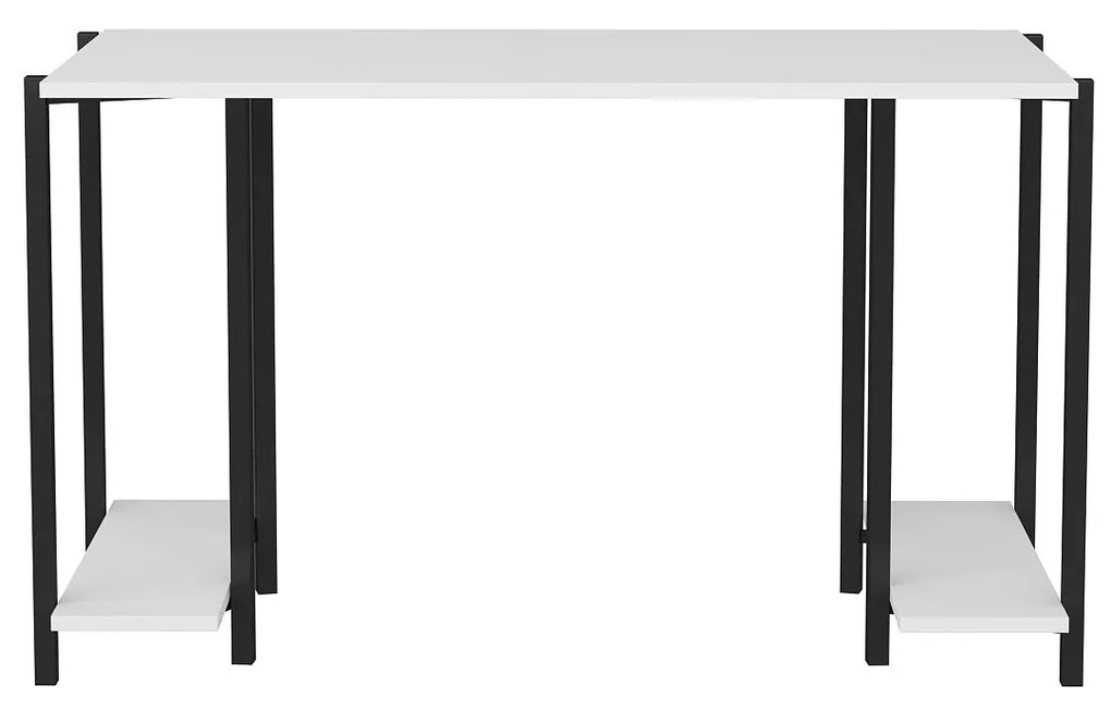 Secretária Academy – Preto e Branco – 125,2 cm x 60 cm x 73,8 cm