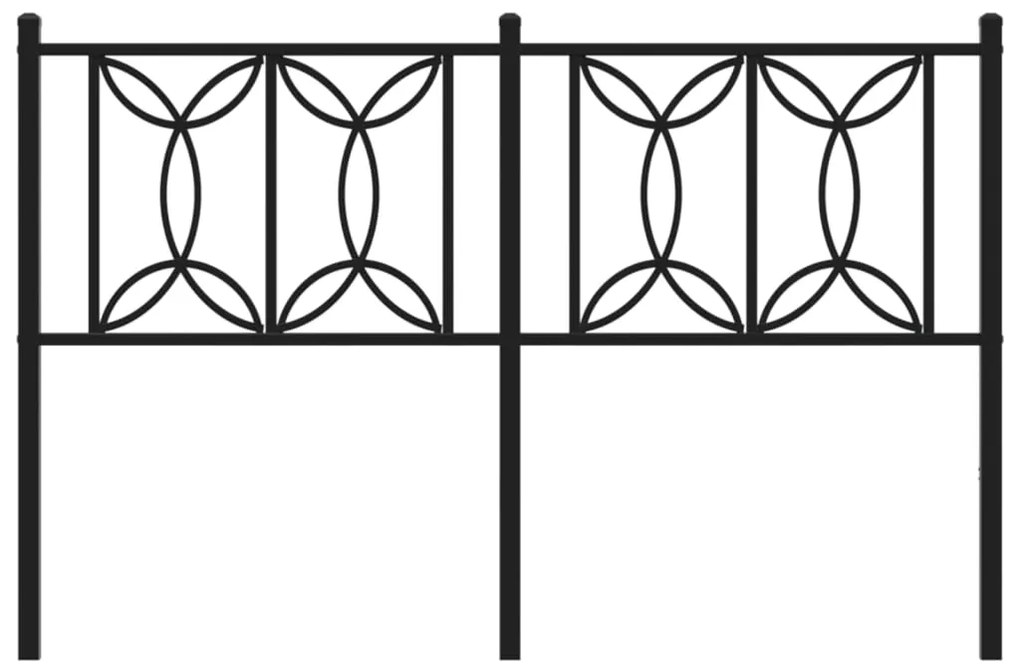 Cabeceira de cama 135 cm metal preto