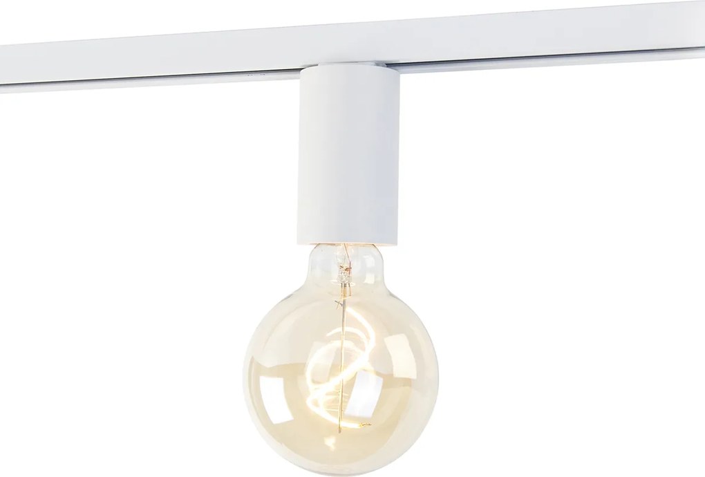 Casquilho E27 com suspensão de calha para calha monofásica branco - Iconic Jeana