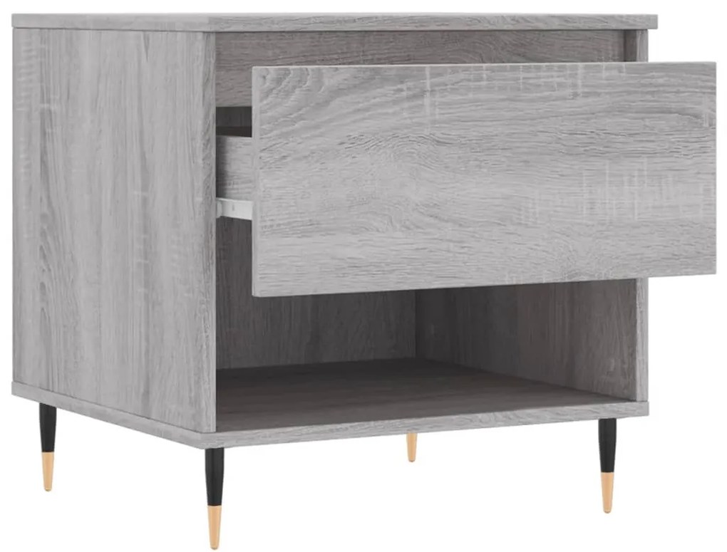 Mesas de centro 2 pcs 50x46x50cm deriv. madeira cinzento sonoma