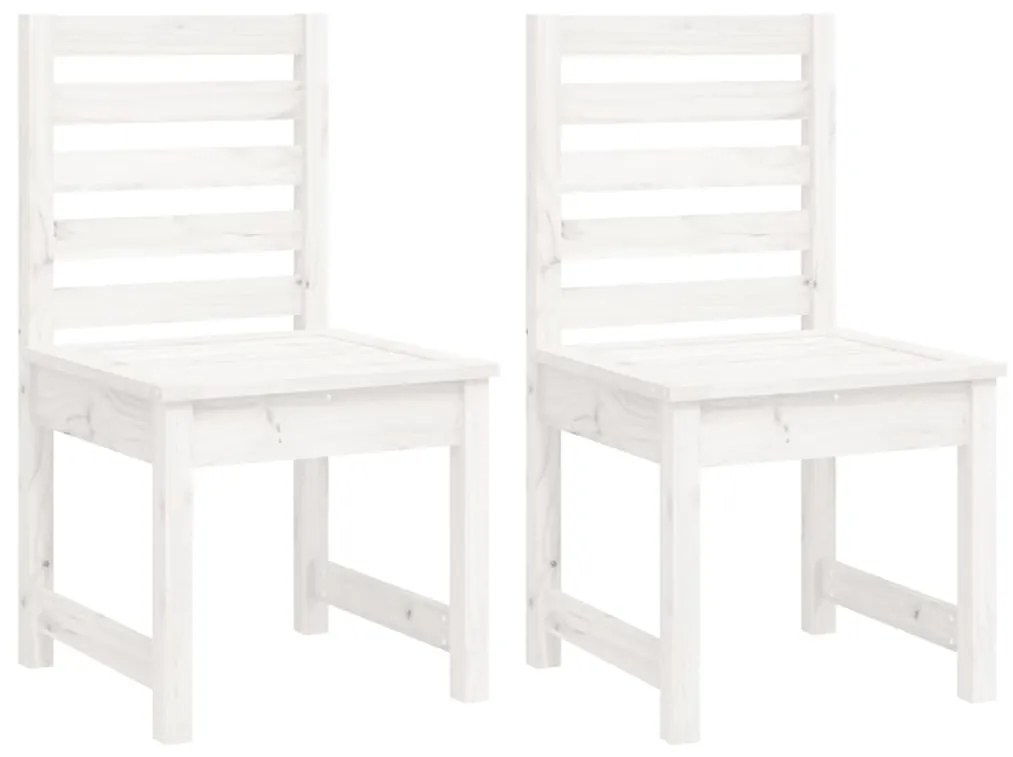 4 pcs conj. de jantar p/ jardim madeira de pinho maciça branco