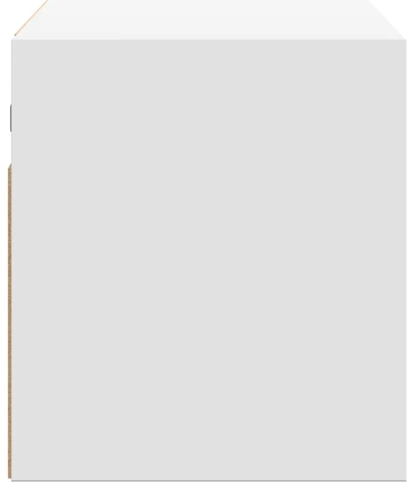 Móvel de parede para TV com luzes LED 80x31x35 cm branco