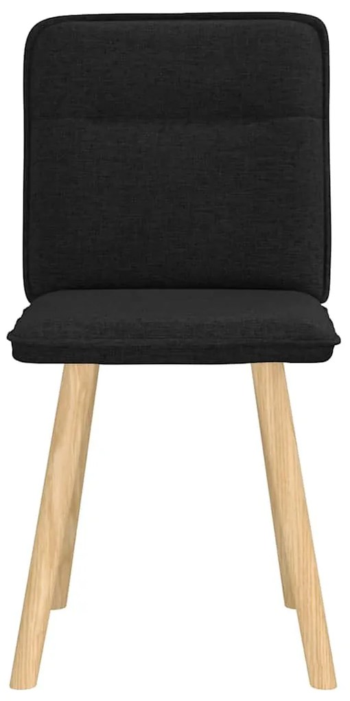 Cadeiras de jantar 2 pcs tecido preto