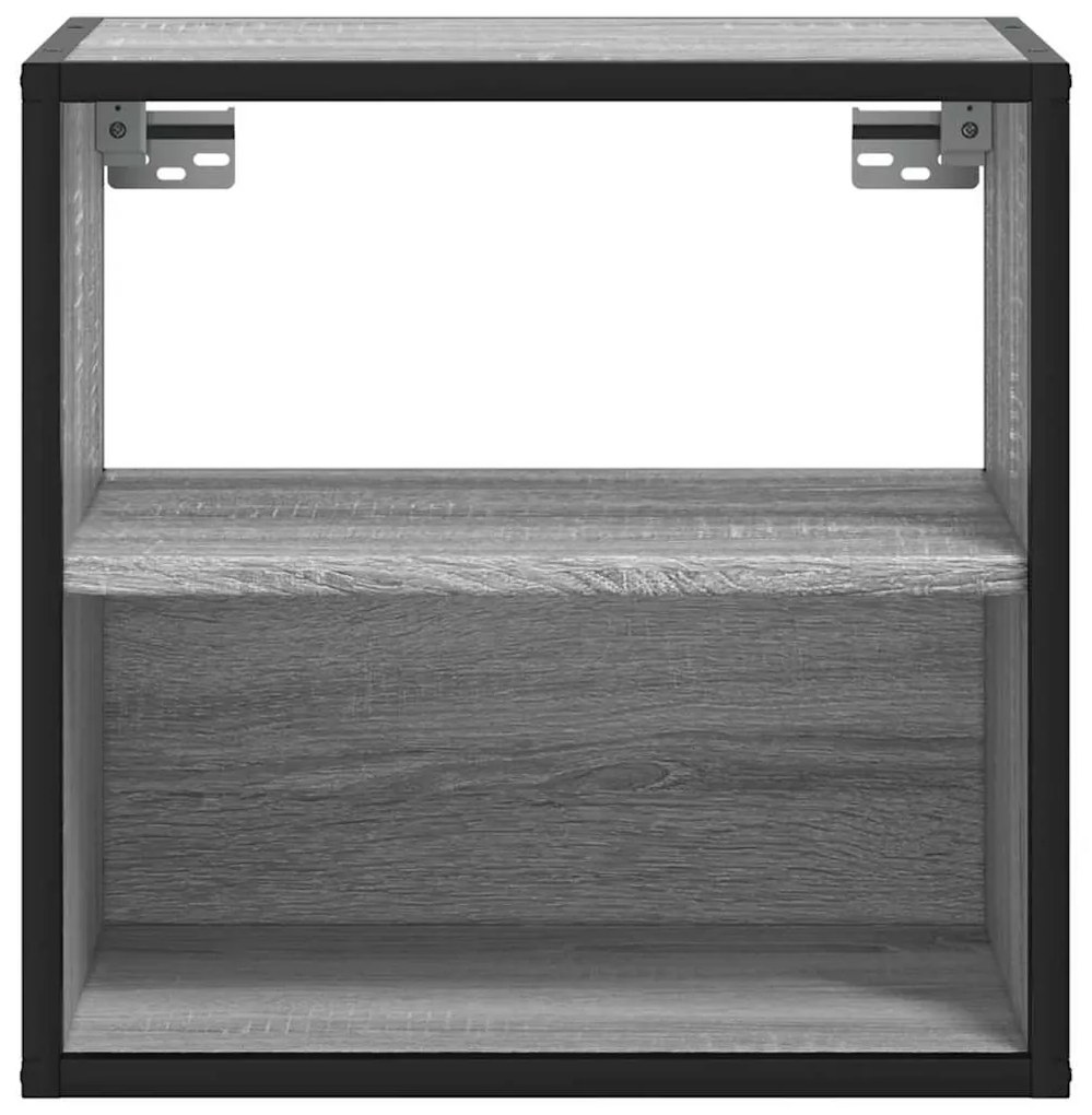 Mesas de cabeceira de parede 2 pcs 40x31x39,5cm cinzento sonoma