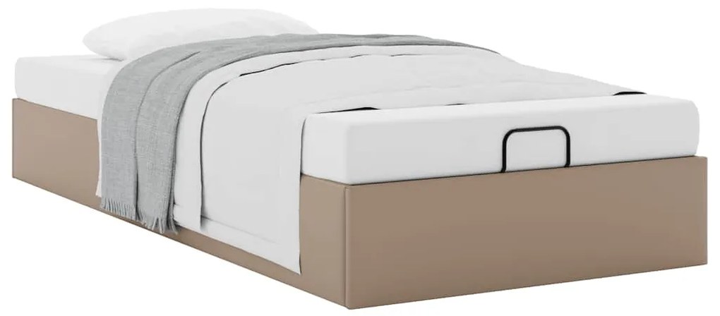 Estrutura de cama otomana sem colchão cappucino 80x200 cm