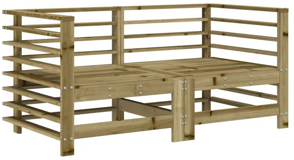 6 pcs conjunto lounge de jardim madeira de pinho impregnada