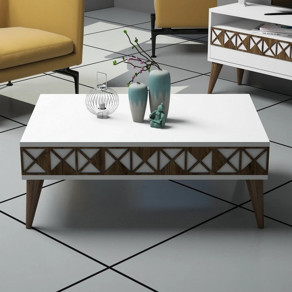 Mesa de Centro Line – Branco – 90x34,6x60 cm