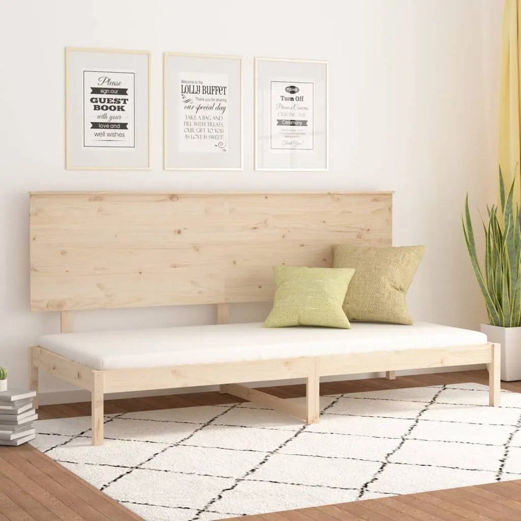 vidaXL Sofá-cama sem colchão 90x200 cm madeira de pinho maciça