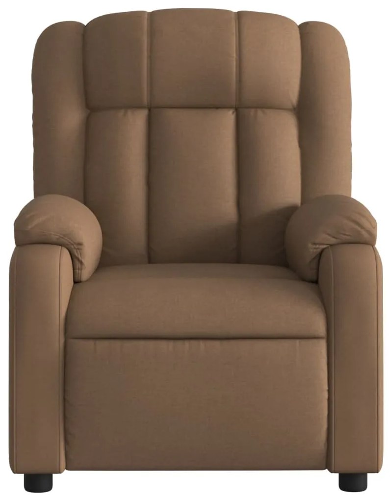 Poltrona de massagens reclinável tecido castanho