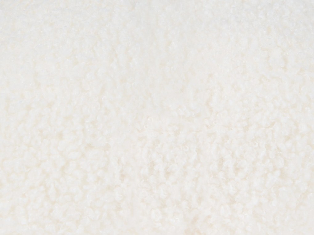 Conjunto 2 almofadas decorativas forma de abóbora tecido bouclé branco ⌀ 35 cm MUNCHKIN Beliani