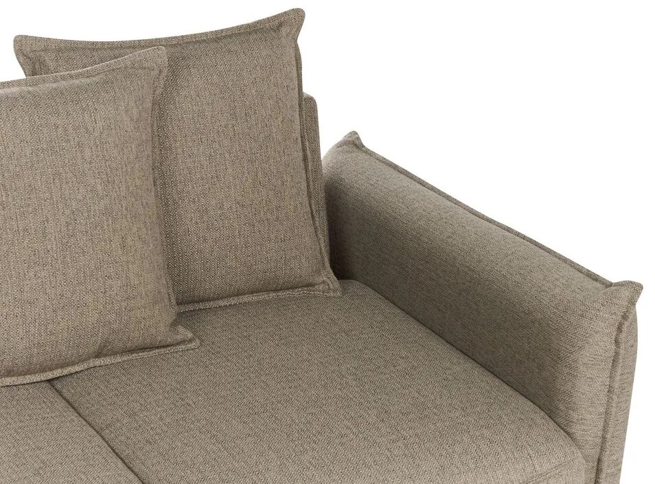 Sofá-cama 3 lugares com arrumação em tecido castanho KRAMA Beliani