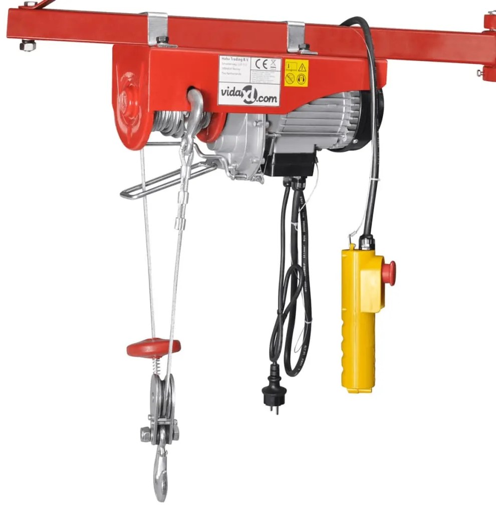 141278 vidaXL Guindaste elétrico 1000 W 300/600kg